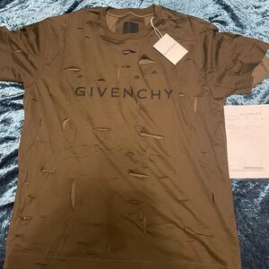 Men’s Givenchy Destroyed double layer T shirt size Large